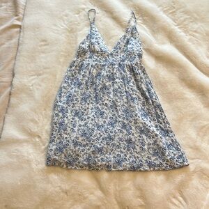Garage Light Blue Floral Mini Dress Size S